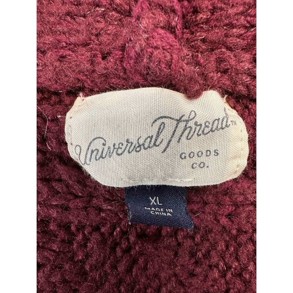 Universal Thread Cozy Knit Cardigan Burgundy Womens XL - Picture 4 of 5